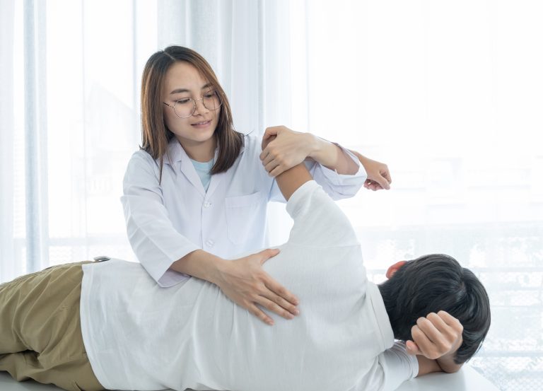 Chiropractic Adjustment Camrose 6 Hands-on manual therapy provided during Physiotherapy in Camrose treatment